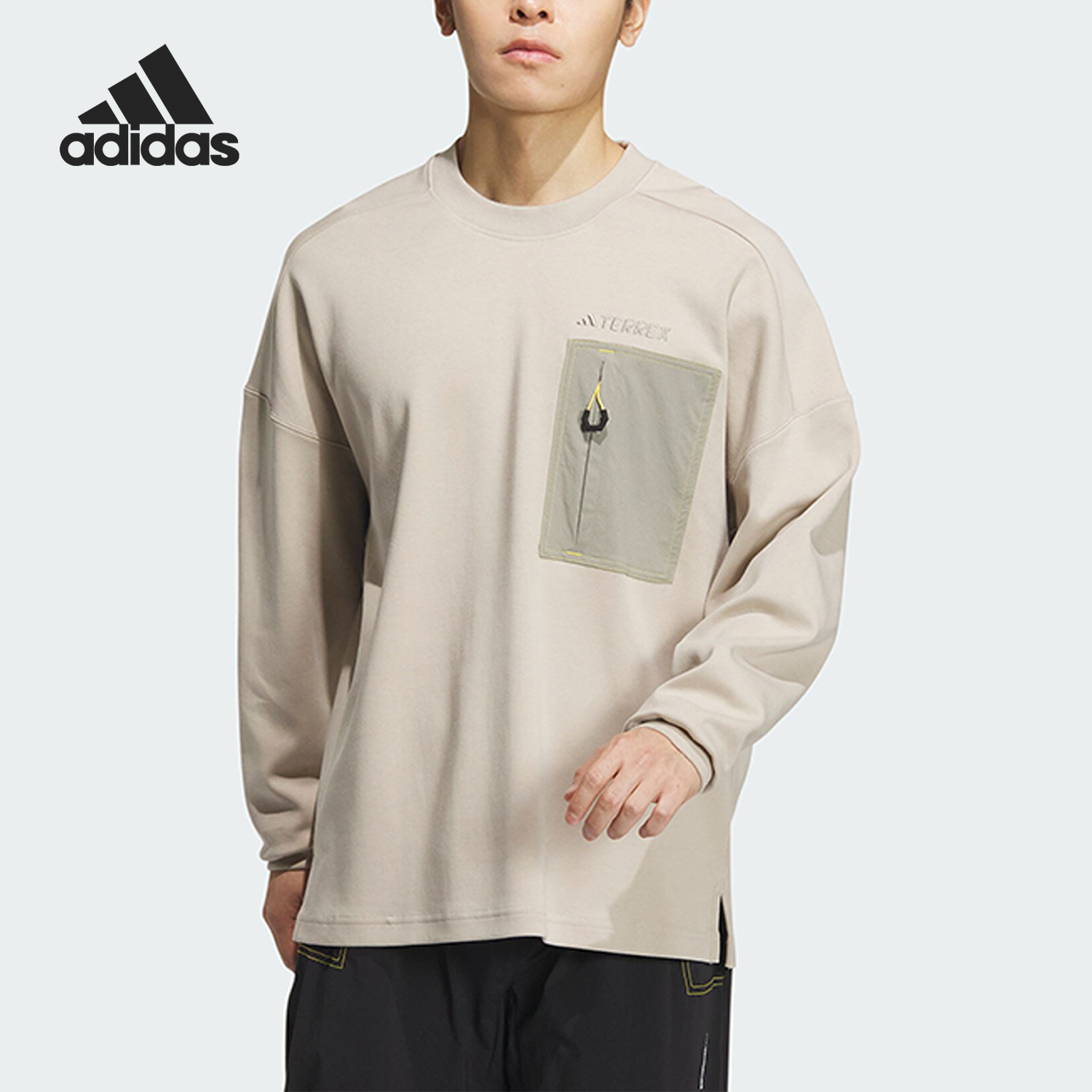 Adidas/阿迪达斯官方正品国家地理联名男士圆领卫衣套头衫IS9526