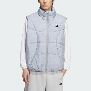 男士 Adidas 款 2025秋季 日常立领保暖棉马甲KC2755 阿迪达斯正品