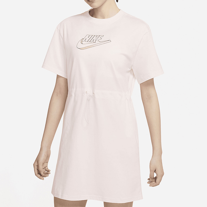 Nike/耐克正品2025女士休闲圆领套头透气抽绳连衣裙DD5783-640
