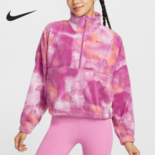 Nike/耐克正品One Therma-FIT女士半拉链加绒卫衣FZ6970-518