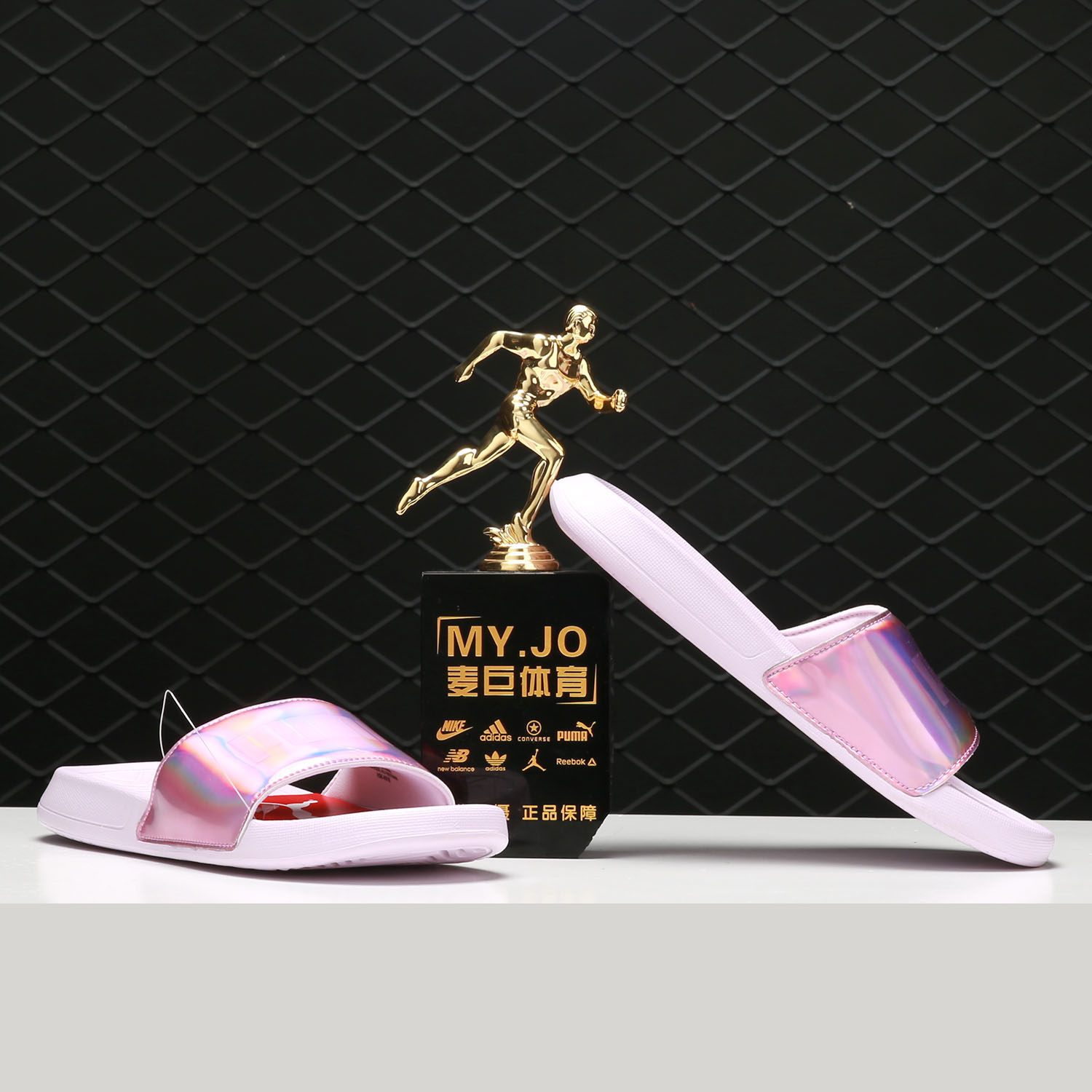 Puma/彪马正品Popcat Chrome 镭射反光女子休闲运动拖鞋368127-01