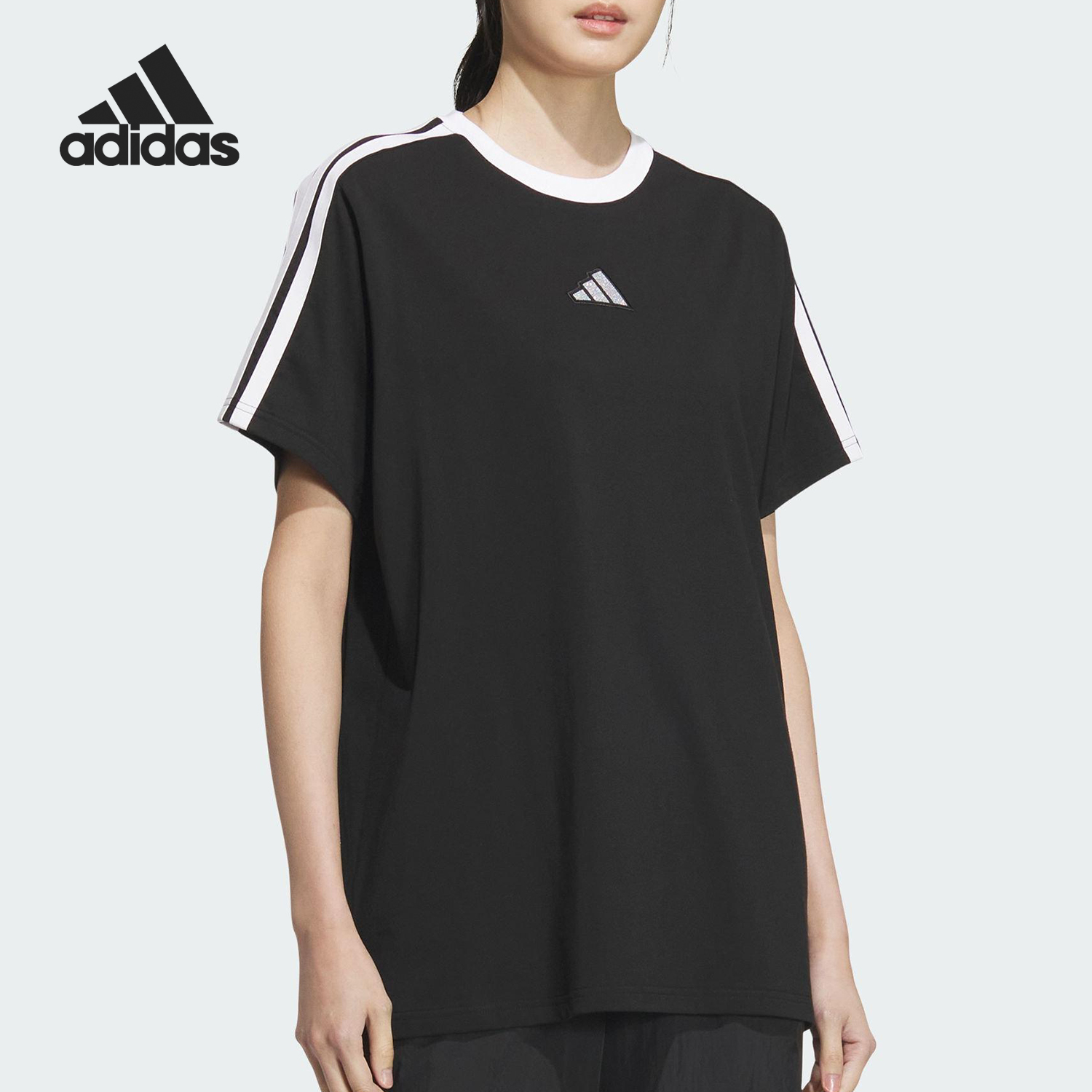 Adidas/阿迪达斯官方正品 T-SHIRT女士日常休闲圆领短袖KC5439