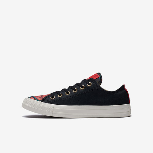 Converse匡威  女款女鞋黑色花朵印花低帮帆布鞋休闲板鞋 561663C