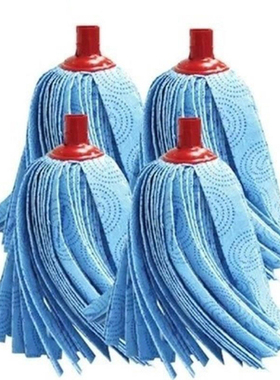 德国技术无纺布拖把头替换装蓝色拖把头家用插口头微墩布省力送达