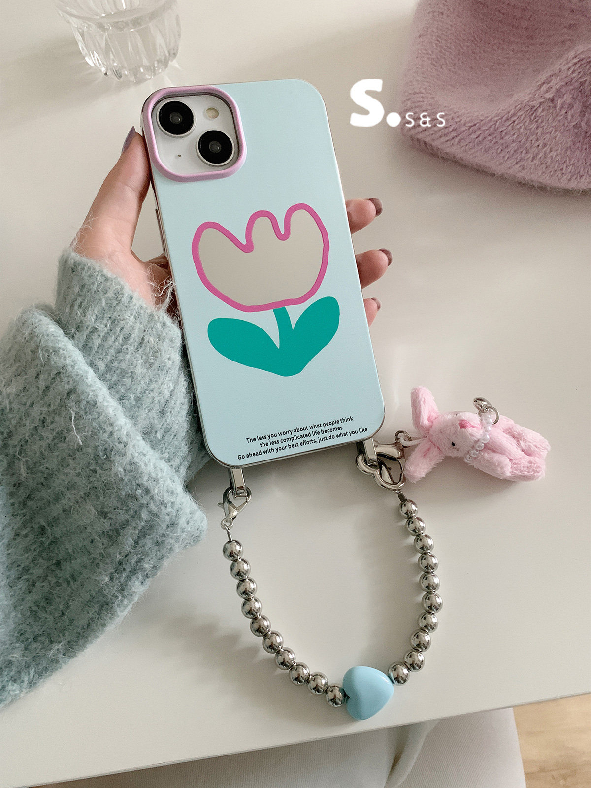 17小众爱心手提兔子挂件手机壳16