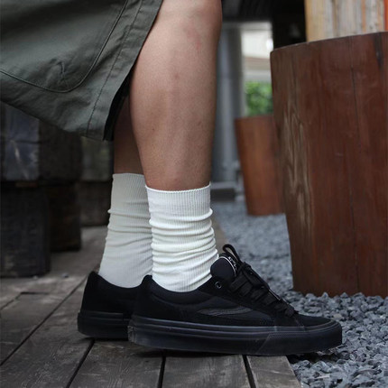 Sneaker Sock男生袜子春夏薄款堆堆袜日系粗线长筒袜纯棉透气长袜