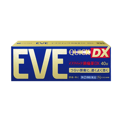 eve白兔止疼药喉咙痛速效头疼药退烧药痛经牙疼药布洛芬40片*3盒
