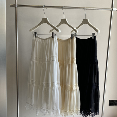 甜甜家26夏上新轻奢氛围感浪漫唯美蕾丝花边百搭半身裙2633