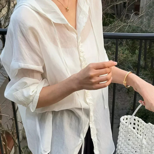 单排扣宽松糖果色衬衫 防晒衣2026春夏新款 YM8101 衬衫 甜甜家长袖