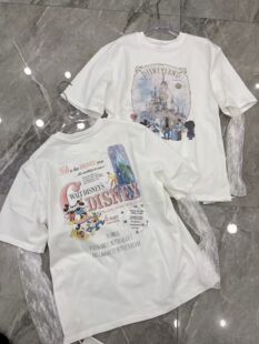 SSA2026新款时尚百搭圆领宽松假两件T恤女潮上衣女ins纯色女