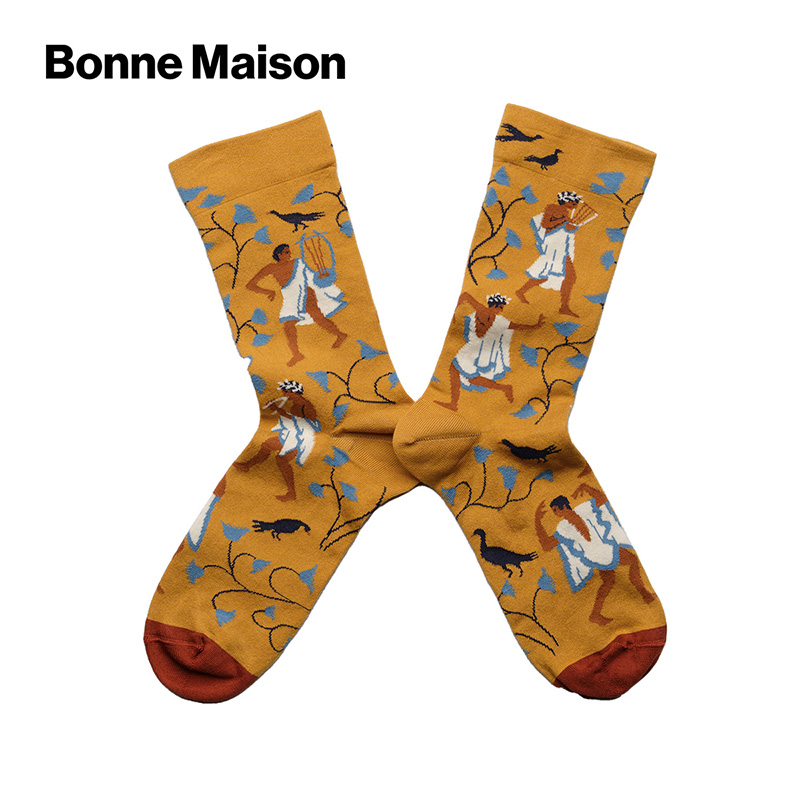 Bonne Maison法国进口设计师品牌中筒袜百搭女ins网红棉外穿潮袜