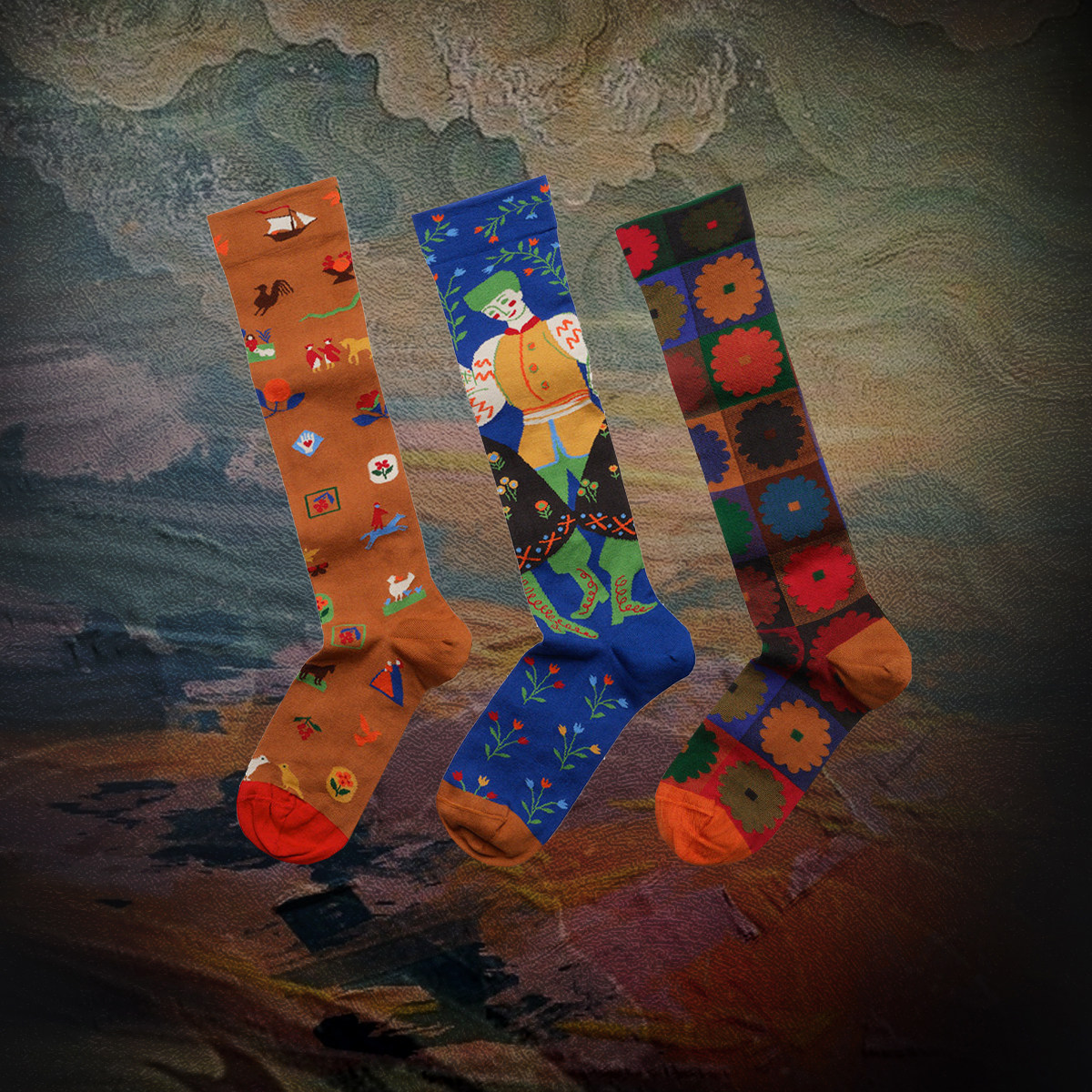 Bonne Maison法国进口设计师品牌BM潮袜ins街头潮流外穿棉长筒袜