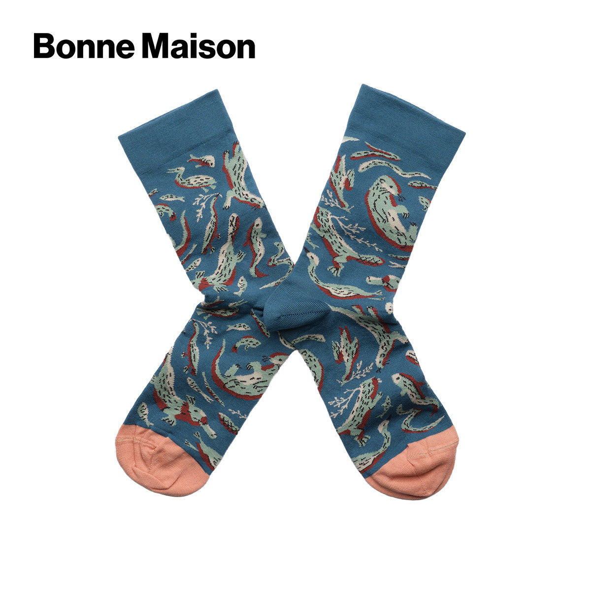 Bonne Maison法国进口设计师品牌中筒袜 河流ins网红棉潮袜