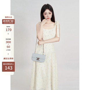 显瘦收腰长裙子 一颗小野莓碎花吊带连衣裙女夏季 韩系甜美气质修身