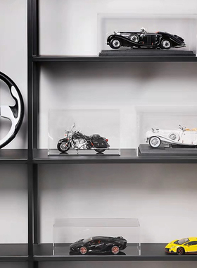 现代样板间亚克力展示框哈雷摩托车老爷车跑车模型卧室装饰品摆件