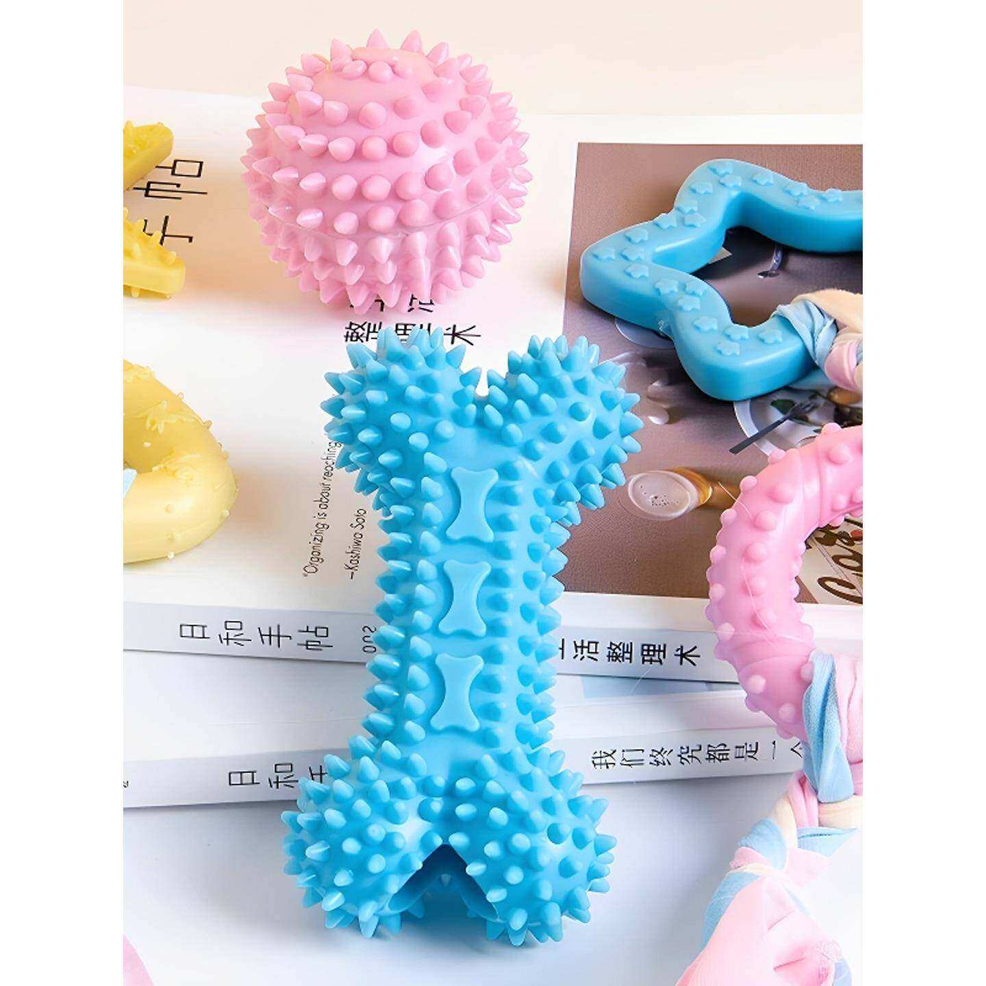 马卡龙Tpr布宠物狗磨牙棒口香糖磨牙小尺寸狗牙齿清洁和抗咬玩具