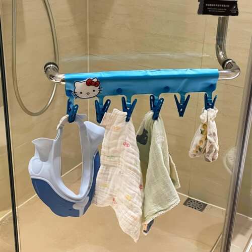 旅行便携式晾衣架可折叠出差酒店晾晒旅游洗漱神器内衣袜子小夹子
