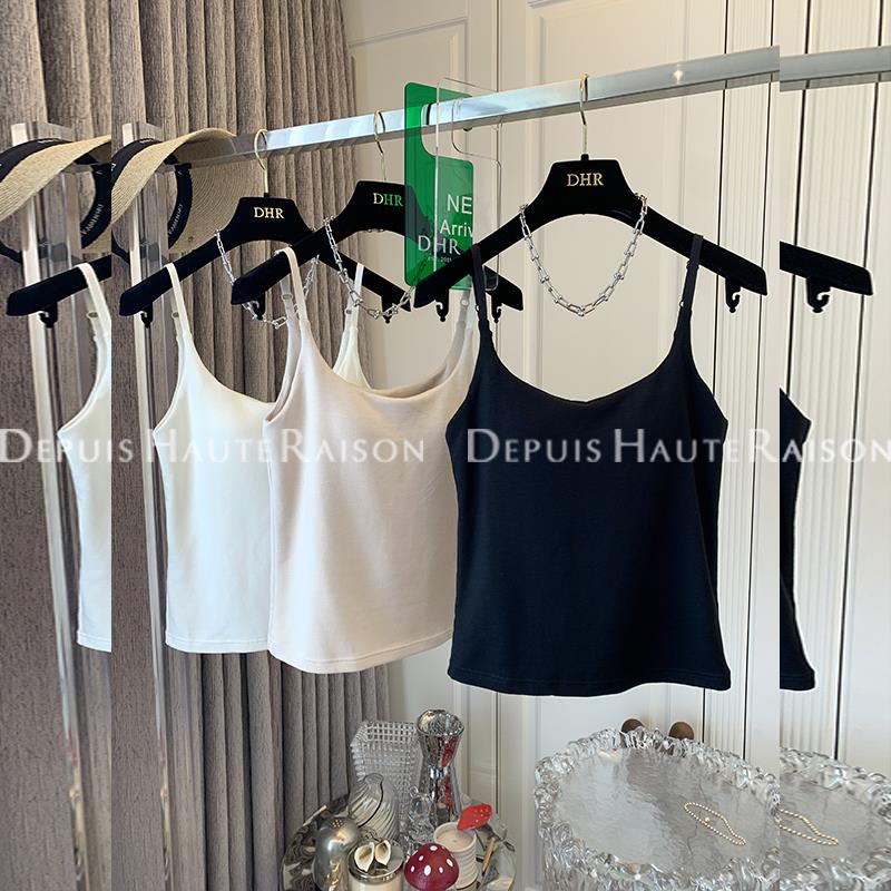 DHR 高品质超舒服蛋白肌底打底衫背心抹胸吊带胸垫内搭上衣女春款