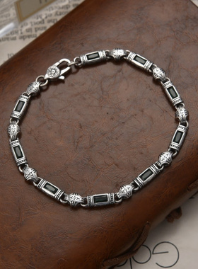 新款手链复古做旧重工打造藤草纹