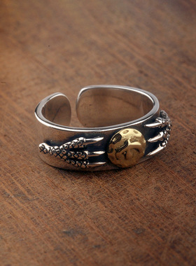 新款飞鹰戒指鹰爪复古潮流潮人霸