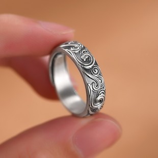 新款祥云复古戒指男士款女生民族风高级感男生指环