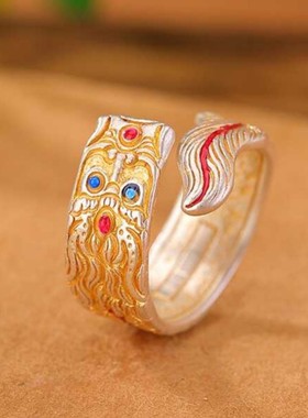 新款金鳞滴釉珐琅开口男女款戒指