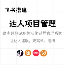 飞书多维表格搭建 KOC达人项目管理系统、让达人建联高效，可定制