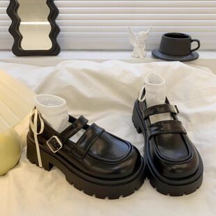 女 女复古英伦厚底小皮鞋 2026新款 学院风日系jk配裙子玛丽珍鞋