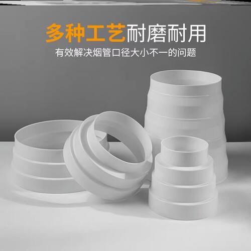 厨房可拆卸通风止逆阀连接头吸油烟机软管180-200转排气管变径圈
