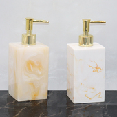 瓶套装 洗发水沐浴露分装 大理石纹皂液瓶按压式 酒店洗手液瓶子欧式