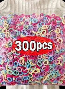 100/300/500 pcs Girls Colorful Elastic Hair Bands Ponytail H