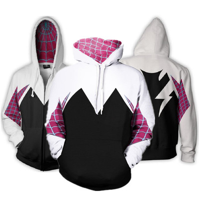Spider Gwen Stacy Hoodie Kimonos for Women Men Cosplay