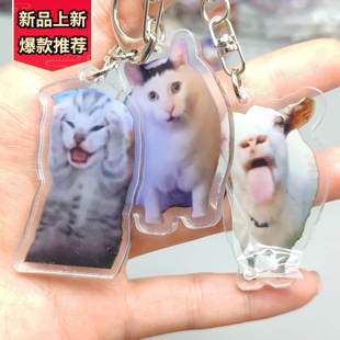 Cat Huh Meme Keychain Memes 24Rambling Confused Goat