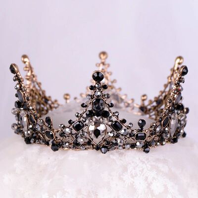 1PC Mini Crown Cake Topper Crystal Pearl Tiara Children Hair