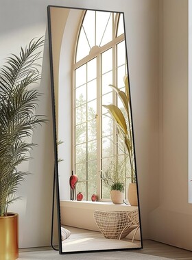 Full Length Mirror with Stand Wall-Mounted Aluminum Alloy