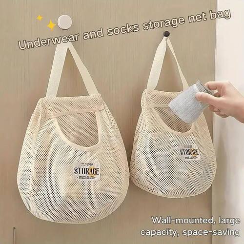 1/2/3pcs Japanese Socks Storage Hanging Bag Wardrobe Hanging