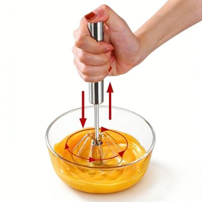 4-Speed Battery-Free Handheld Blender - Manual Multi-Functio