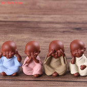 Ornaments Statue Monk Ceramic Small Buddha Figurine Tat