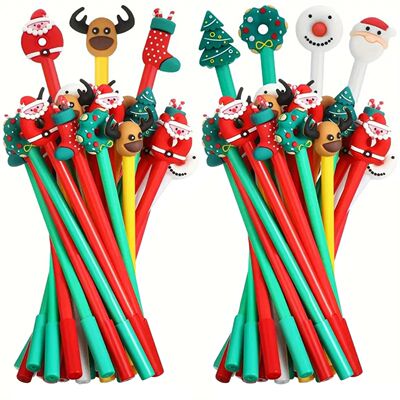 50 PCS Christmas Theme Red Green Series Gel Ink Pen Novelty