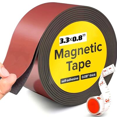 1pc Industrial Magnetic Tape Roll - Strong Adhesive, Polyest