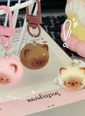 Cartoon Three-dimensional Siamese Cat Keychain Girl Heart He