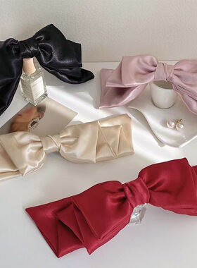 High Cranial Top Three-Layer Three-Layer Black Big Bow Hair