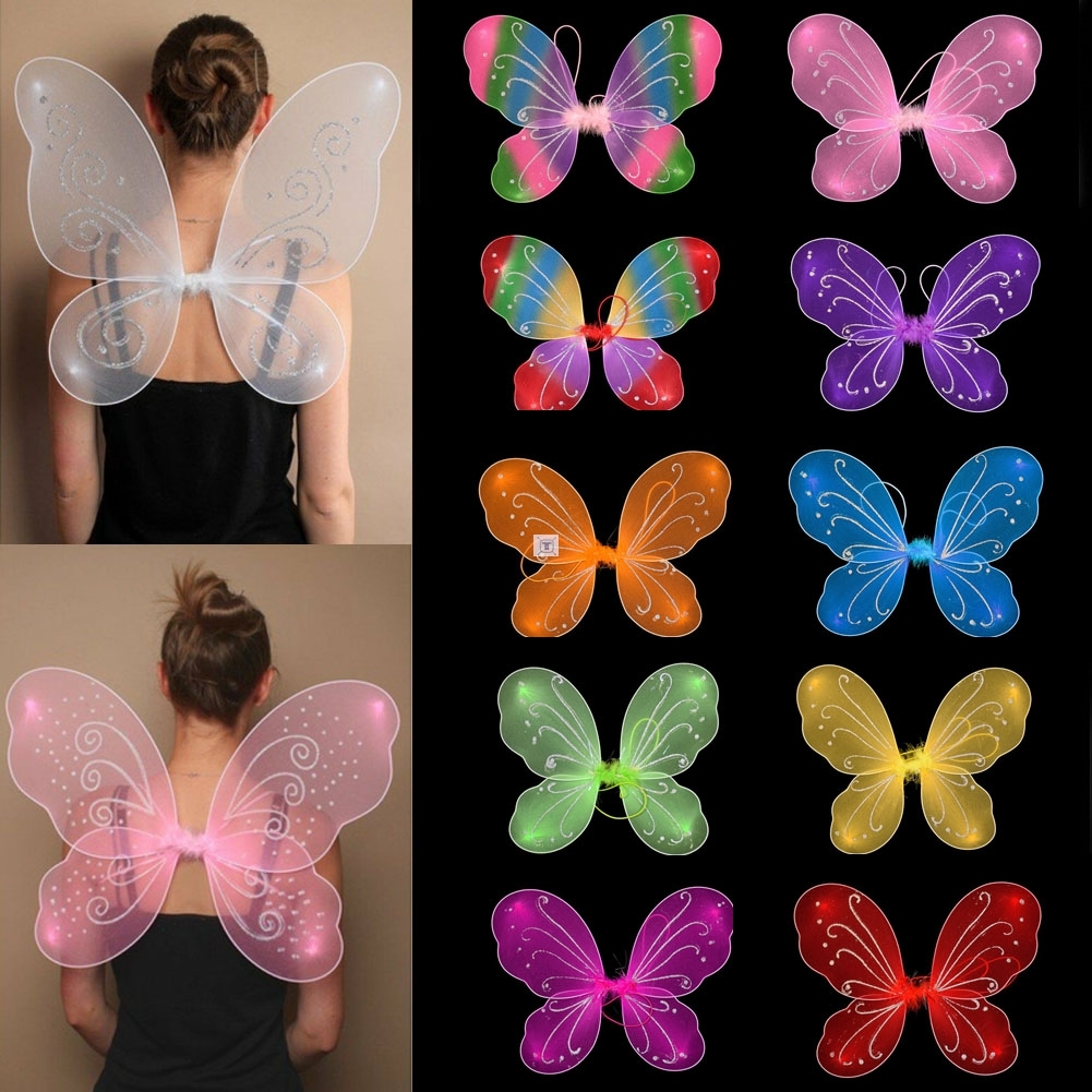 42cm Hot Princess Kids Girl Fairy Butterfly Wings Fancy