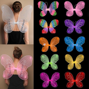 42cm Hot Princess Kids Girl Fairy Butterfly Wings Fancy