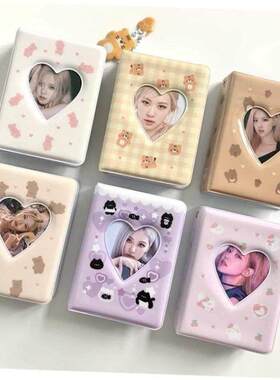 Cartoon Bear Photo Album 3 Inch Photocard Holder Korean Idol