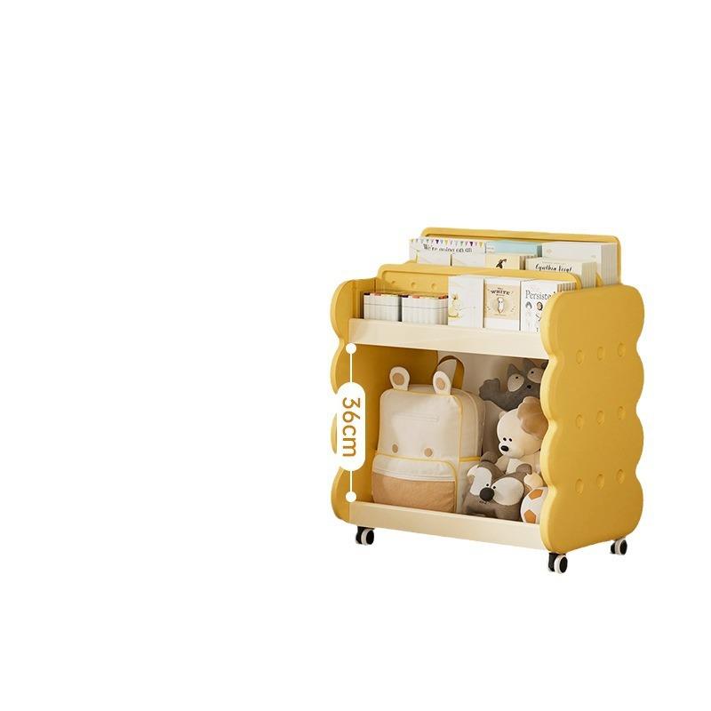 也雅儿童书架阅读架玩具绘本架多层收纳架可移动书柜宝宝置物架