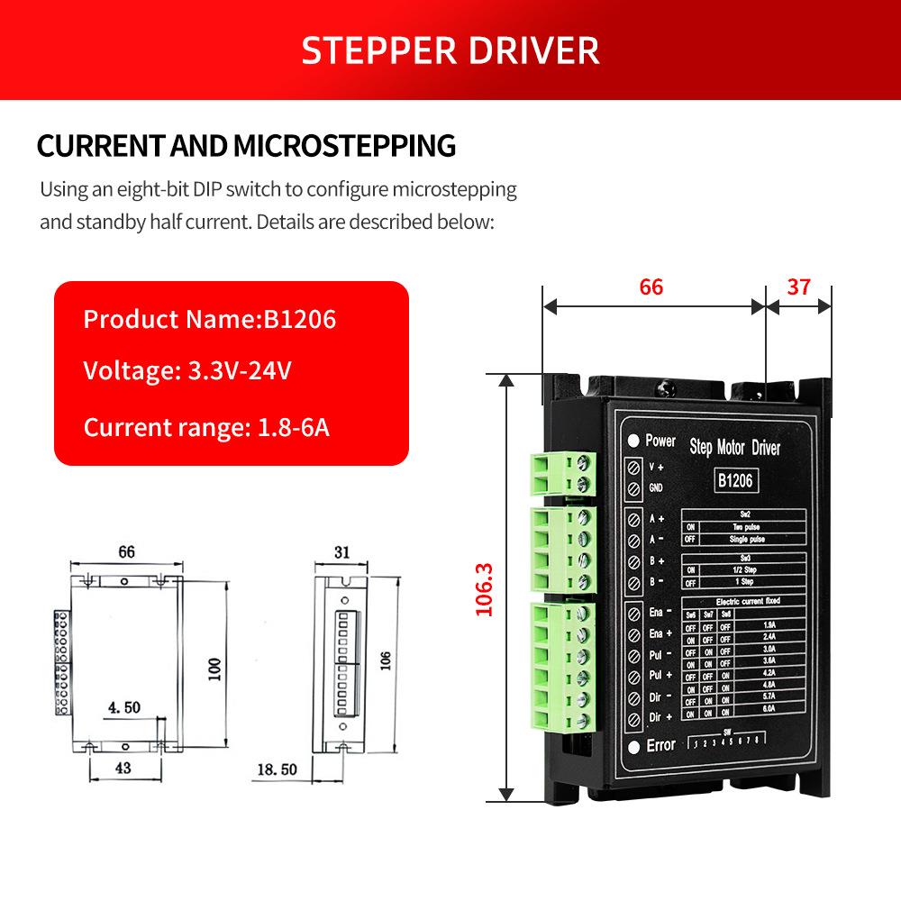 凯鸿B1206驱动器20-110V直流整/半步驱动器适配自动剥线机端子机
