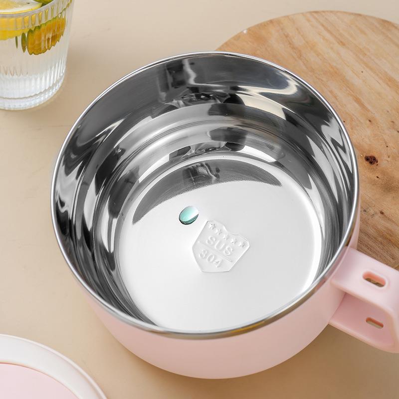 泡面碗带盖碗宿舍用学生个人专用碗筷套装饭盒不锈钢泡面杯上班族