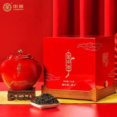 中茶金中茶手筑茯茶-木盒700g