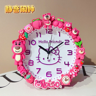 卡通可爱学生宿舍闹钟家用女孩专用个性电子闹铃儿童小礼品大数字